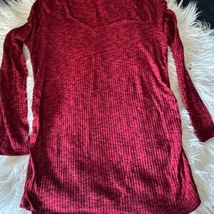 Great Expectations Maroon Long Sleeve Maternity Top